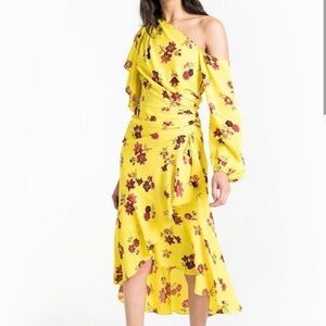 A.L.C. Florence 100% Silk‎ Floral Asymmetrical Maxi Dress - 2